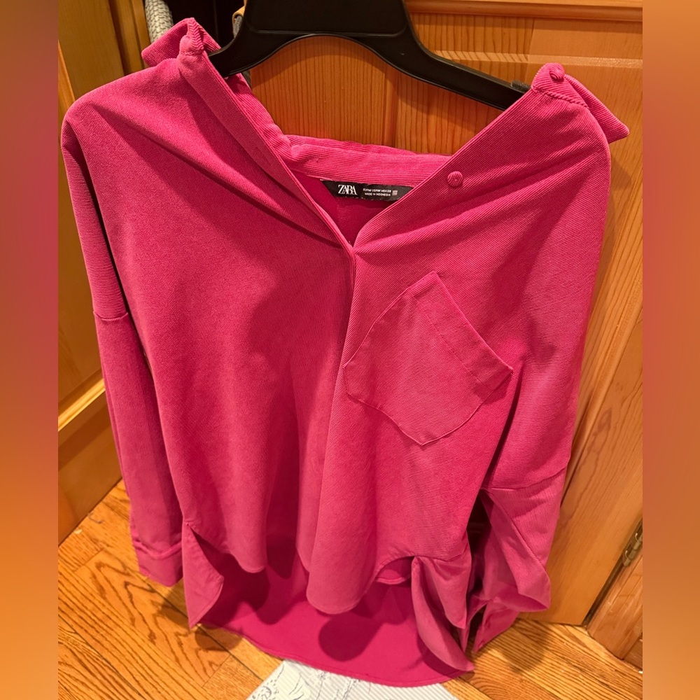 Zara Fuchsia Long Sleeve Blouse